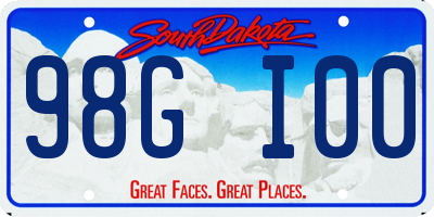 SD license plate 98GI00