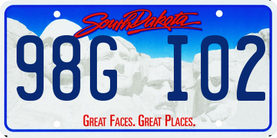 SD license plate 98GI02
