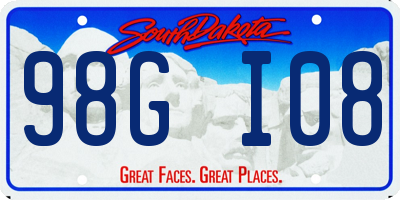 SD license plate 98GI08