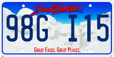 SD license plate 98GI15