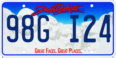 SD license plate 98GI24