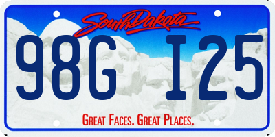 SD license plate 98GI25