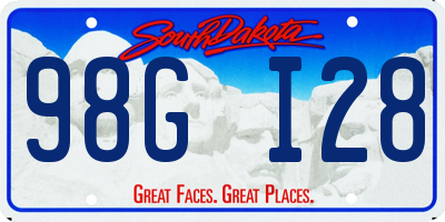 SD license plate 98GI28
