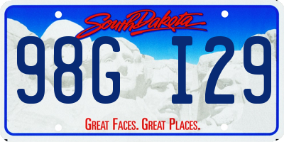 SD license plate 98GI29