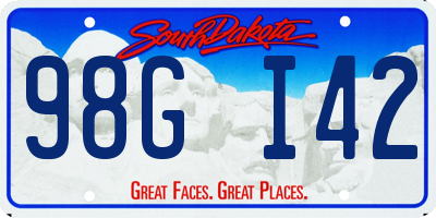 SD license plate 98GI42