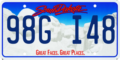SD license plate 98GI48