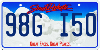 SD license plate 98GI50