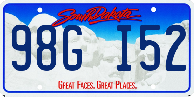 SD license plate 98GI52