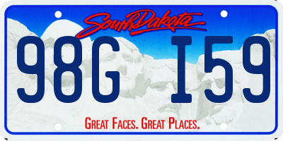 SD license plate 98GI59