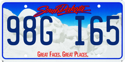 SD license plate 98GI65