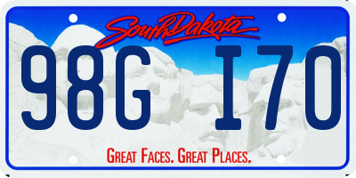 SD license plate 98GI70