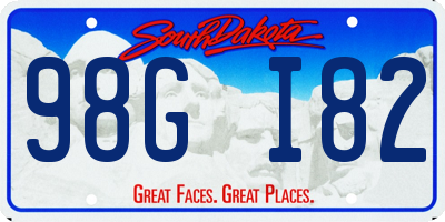 SD license plate 98GI82