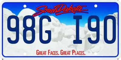 SD license plate 98GI90