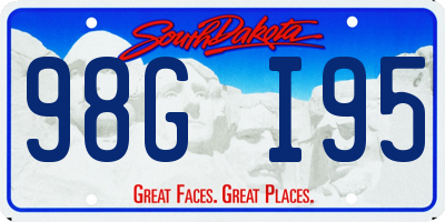 SD license plate 98GI95