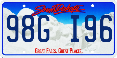 SD license plate 98GI96