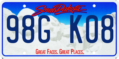 SD license plate 98GK08