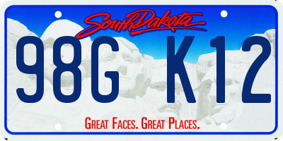 SD license plate 98GK12