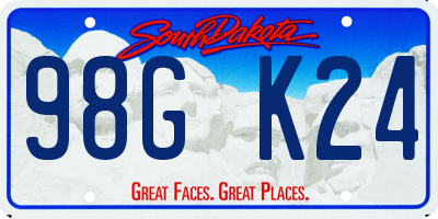 SD license plate 98GK24