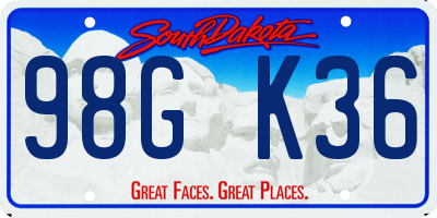 SD license plate 98GK36