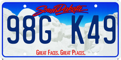 SD license plate 98GK49