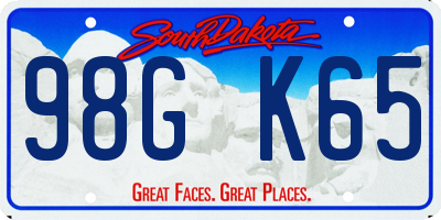 SD license plate 98GK65