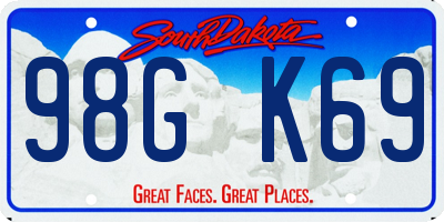 SD license plate 98GK69
