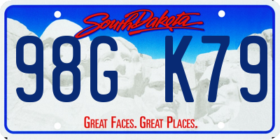 SD license plate 98GK79