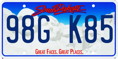SD license plate 98GK85