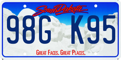 SD license plate 98GK95