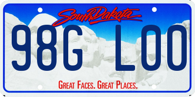 SD license plate 98GL00