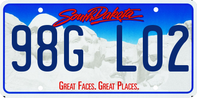 SD license plate 98GL02