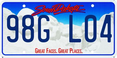 SD license plate 98GL04