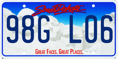 SD license plate 98GL06