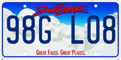 SD license plate 98GL08