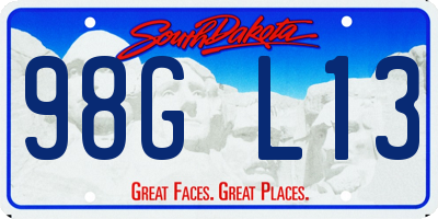 SD license plate 98GL13