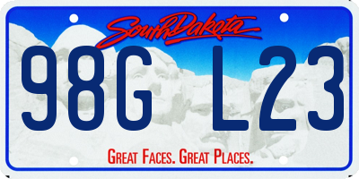 SD license plate 98GL23