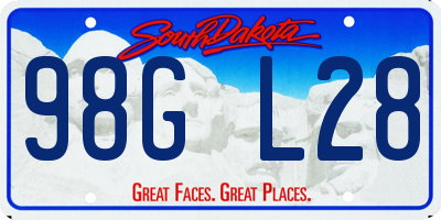 SD license plate 98GL28