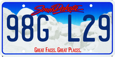 SD license plate 98GL29