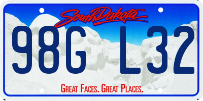 SD license plate 98GL32