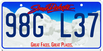 SD license plate 98GL37