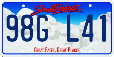 SD license plate 98GL41