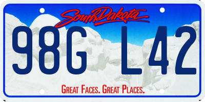 SD license plate 98GL42