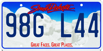 SD license plate 98GL44