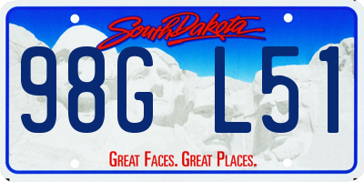 SD license plate 98GL51