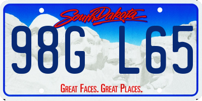 SD license plate 98GL65