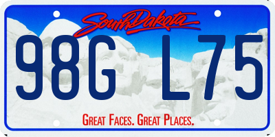 SD license plate 98GL75