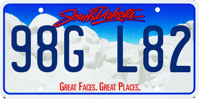 SD license plate 98GL82