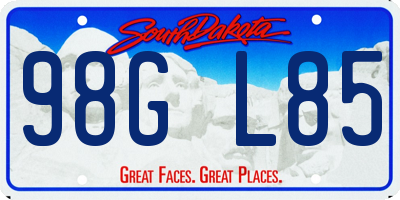 SD license plate 98GL85