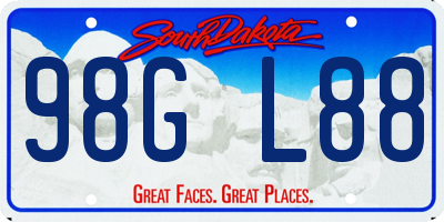 SD license plate 98GL88