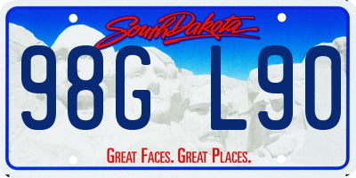 SD license plate 98GL90